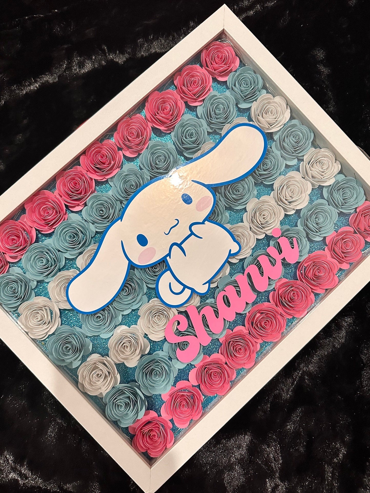 Shadow Box - Custom Cinnamoroll Themed with String Lights