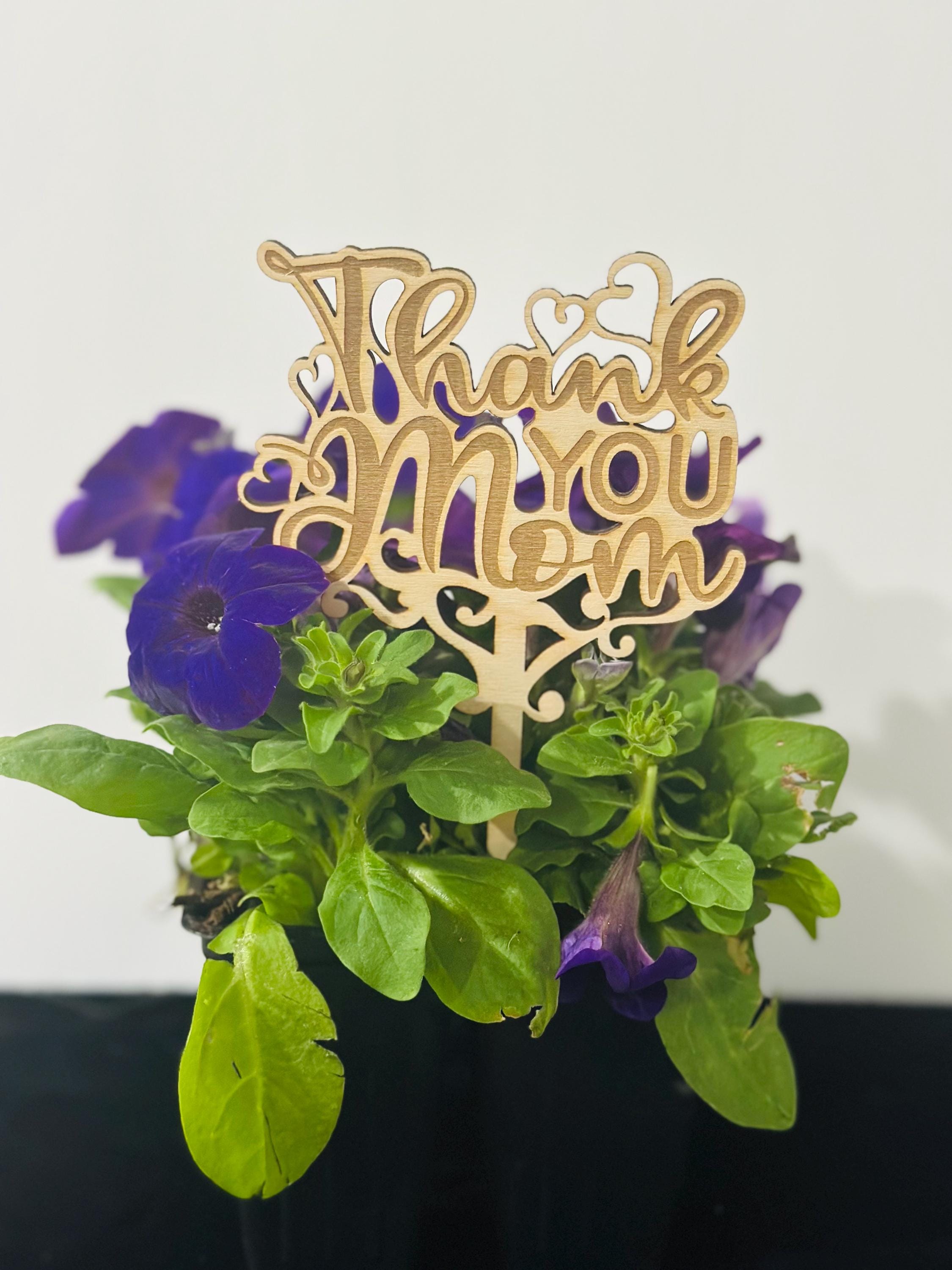 flower pot plant stakes Mothers Day Plant Stakes, Grandma Plant Stakes, Thankyou Mom Plant Sta