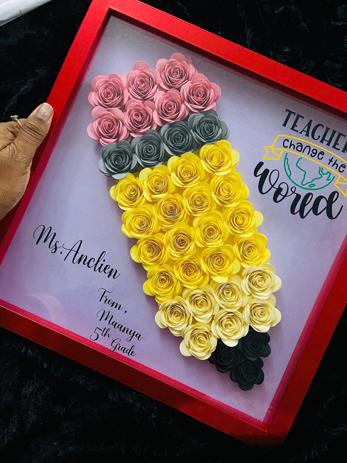 Teacher Shadow Box, Teacher Gifts, Teacher Appreciation Gifts, Pencil Shadow Box, Shadow Box, Teacher End of the year Gifts, Teacher, Gifts