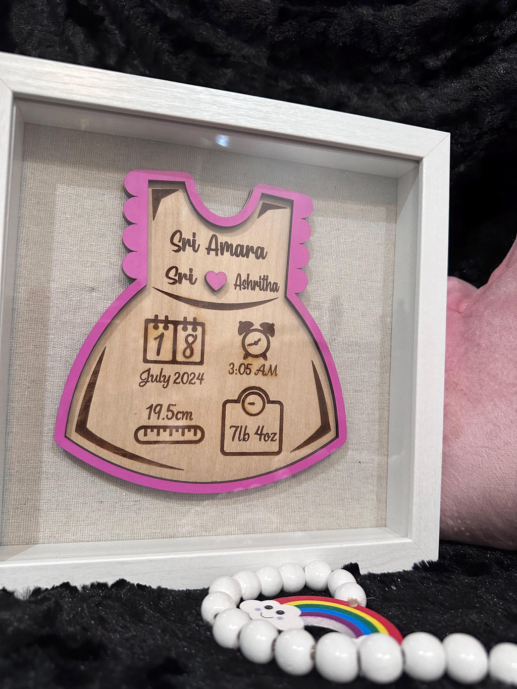 Baby Announcement Frame, Baby Announcement Sign, Baby Birth Sign, Baby Birth Stat shadow Box, Baby Name Sign, Baby Namesake Shadow Box, Gift