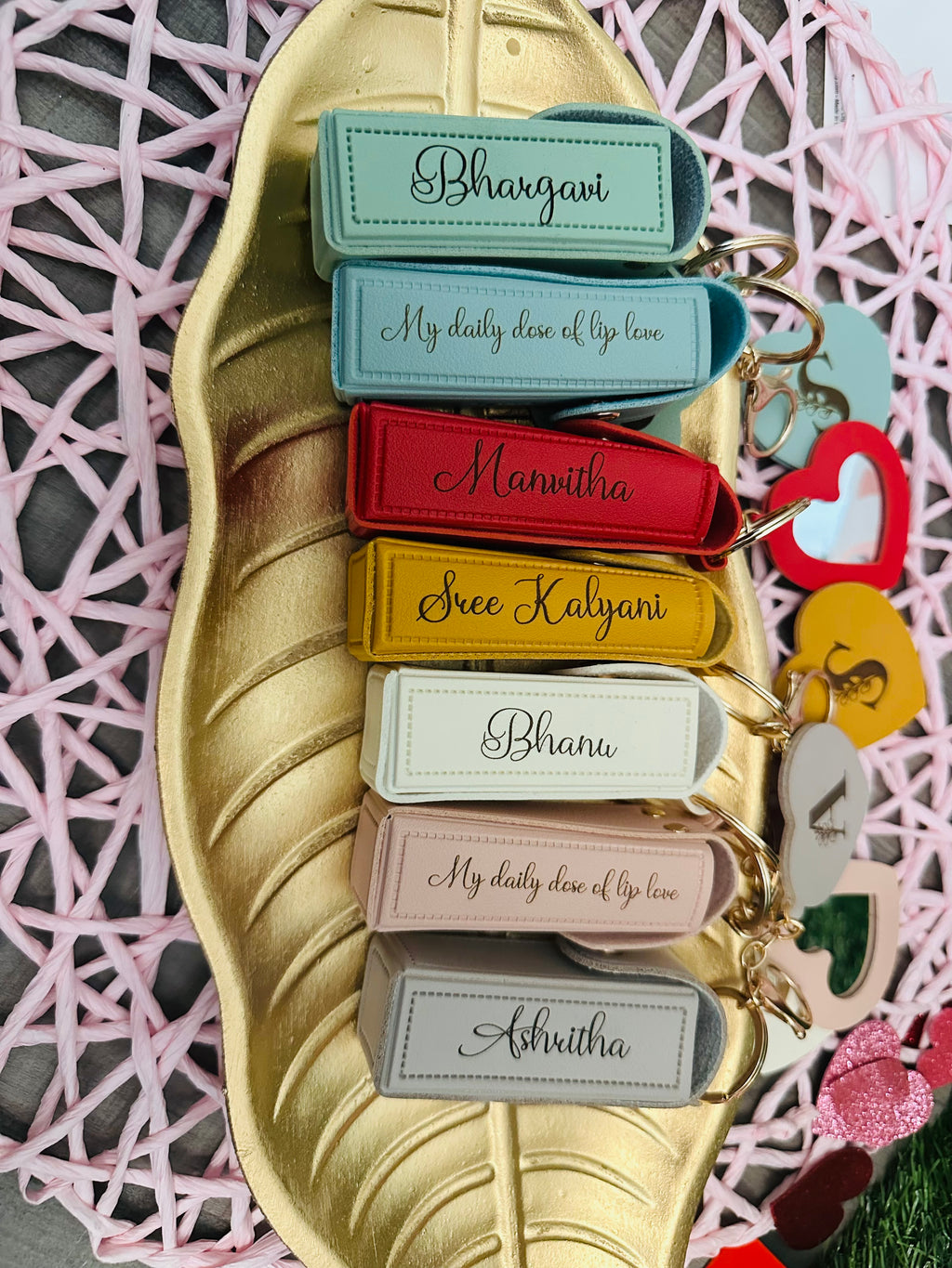 Personalized Lipstick Holder Keychain