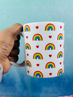 Personalized Mug, Rainbow Mug, 11oz Mug, Return Gifts, Kids Mugs, Kids Return Gifts, Kids Drinkware, Custom Return Gifts, Rainbow theme Mugs