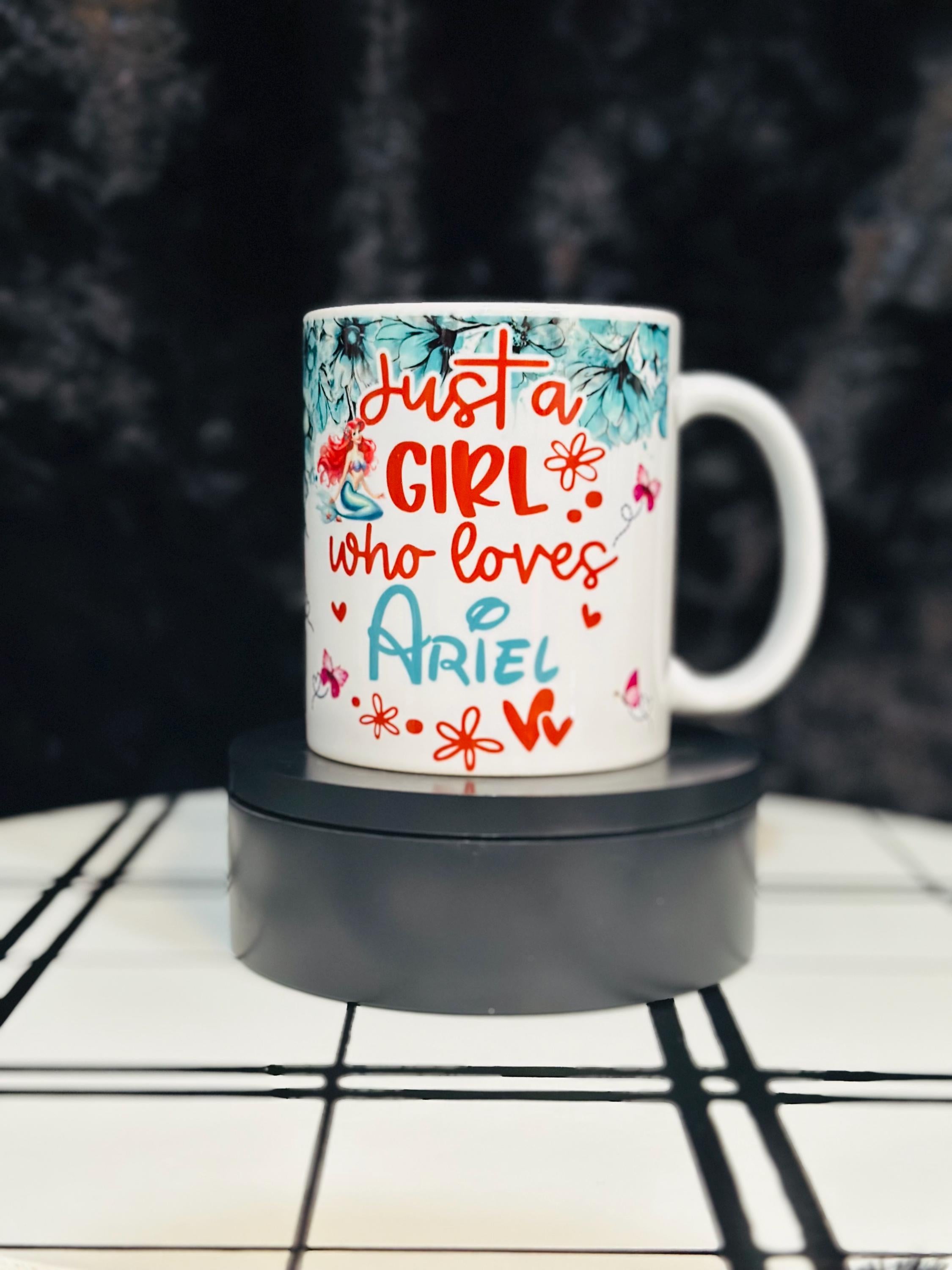 Personalized Mug, Ariel Mug, 11oz Mug, Return Gifts, Kids Mugs, Kids Return Gifts, Kids Drinkware,  Return Gifts, Ariel theme Mug
