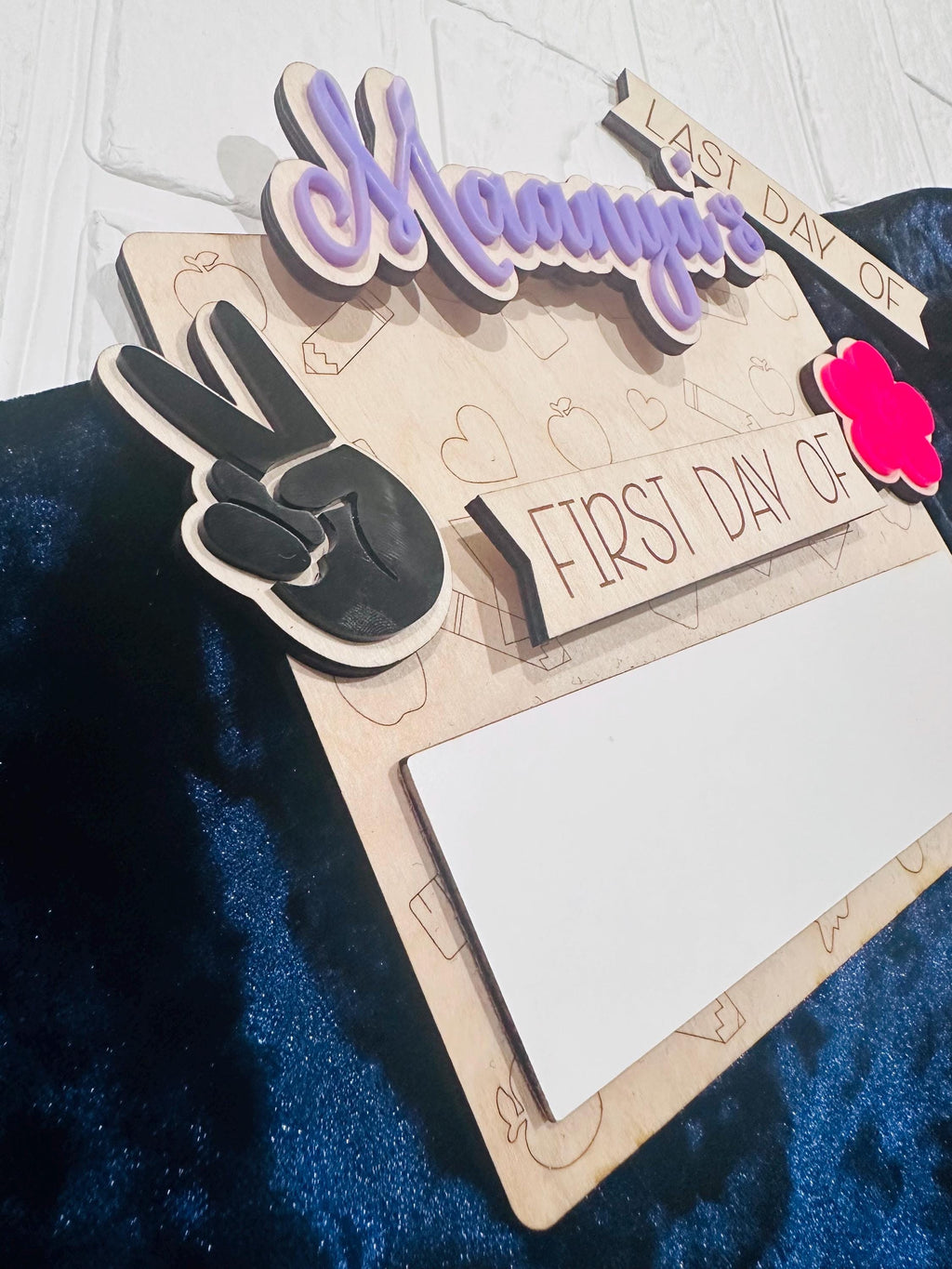 First Day of School Sign, Interchangeable School Sign, Back to School Sign, Back to School Photo Prop, First Day Last Day Board, DryErase