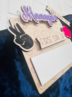 First Day of School Sign, Interchangeable School Sign, Back to School Sign, Back to School Photo Prop, First Day Last Day Board, DryErase