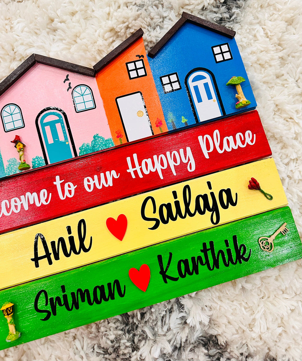 Welcome Family Sign,Name Boards,Family Name Boards,Entryway Sign,Indian Family Name Boards