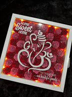 Shadow Box - Ganesh Custom Shadow Box, Housewarming Shadow Box, Custom Shadow Box, Housewarming Gifts, Paperflower Shadow Box, Custom Gifts