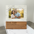 Personalized Marble & Wood 5x7 Picture Frame