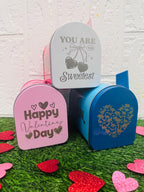 Valentine’s Day Mailbox Gift for Kids, Teachers, Classroom Exchange, Candy Holder, Love Notes, Custom Name Valentine Box, Custom Engraved