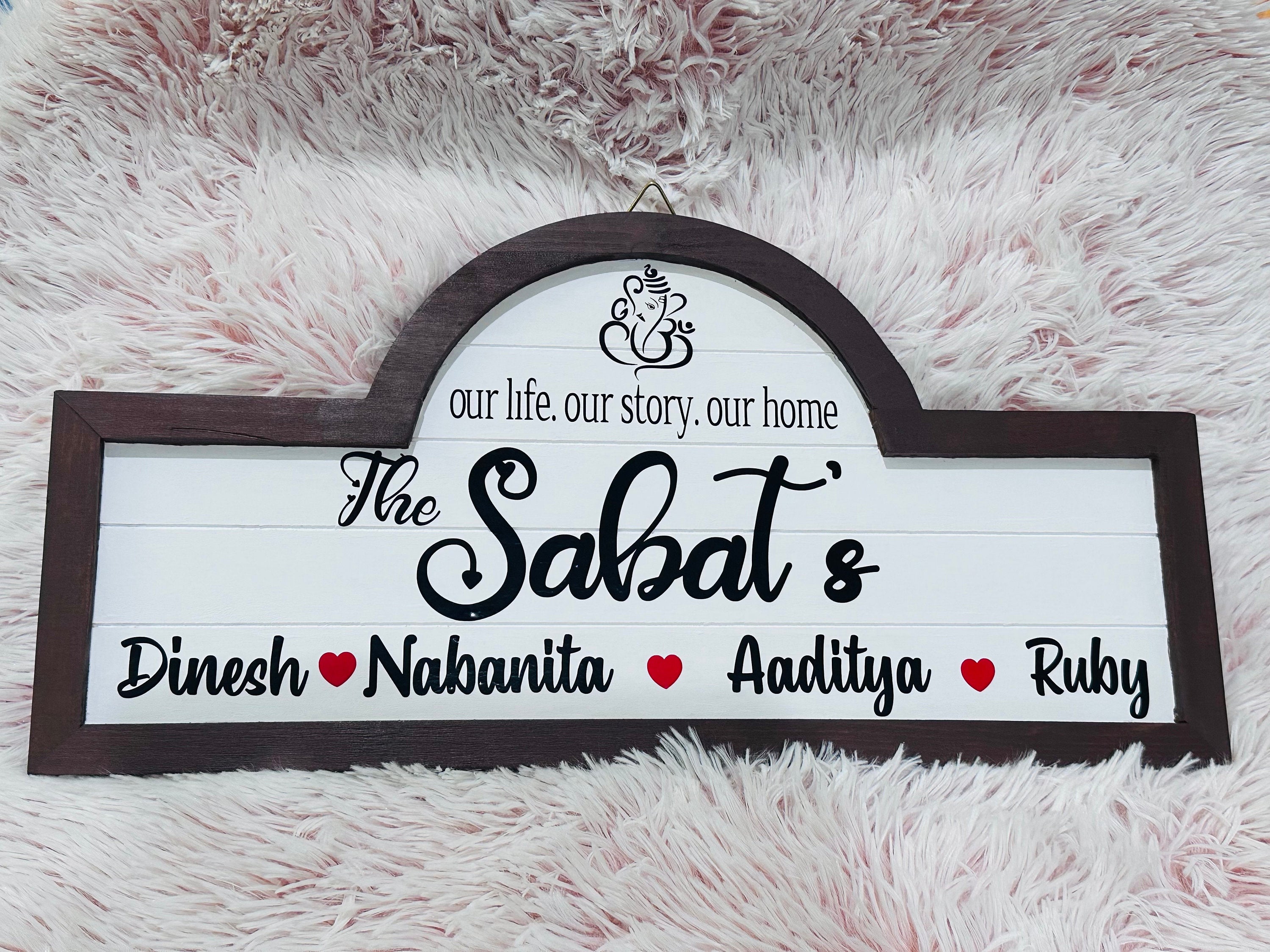 Family Name Sign,Name Boards,Family Name Boards,Entryway Sign,Indian Family Name Boards,Welcome Board