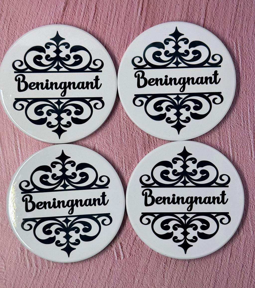 Personalized Coasters/Ceramic Coasters/Coasters/Family Coasters/Family Name Coasters/House Name Coasters/Kitchen Coasters/Custom Coasters