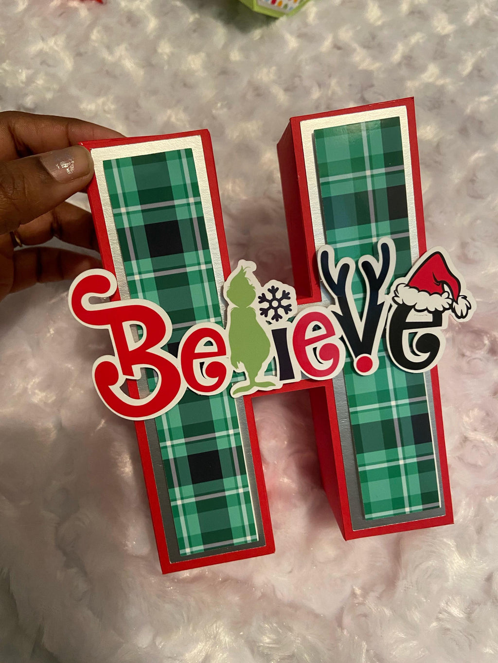 Grinch Christmas Themed 3D Paper Letters, 3d letters, Grinch 3d letters, Grinch , Christmas table decor, Christmas Grinch, Cardstock letters