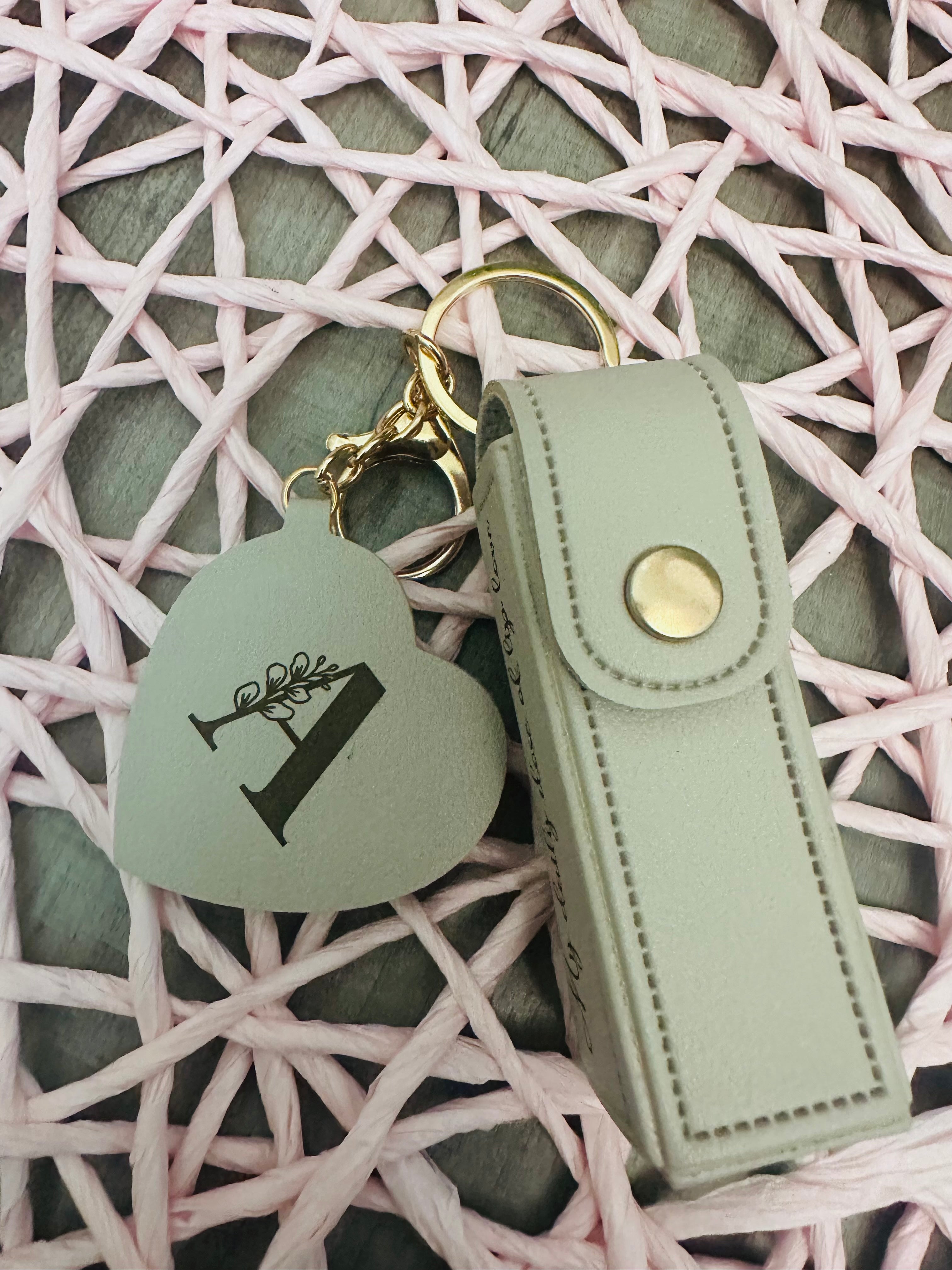 Personalized Lipstick Holder Keychain