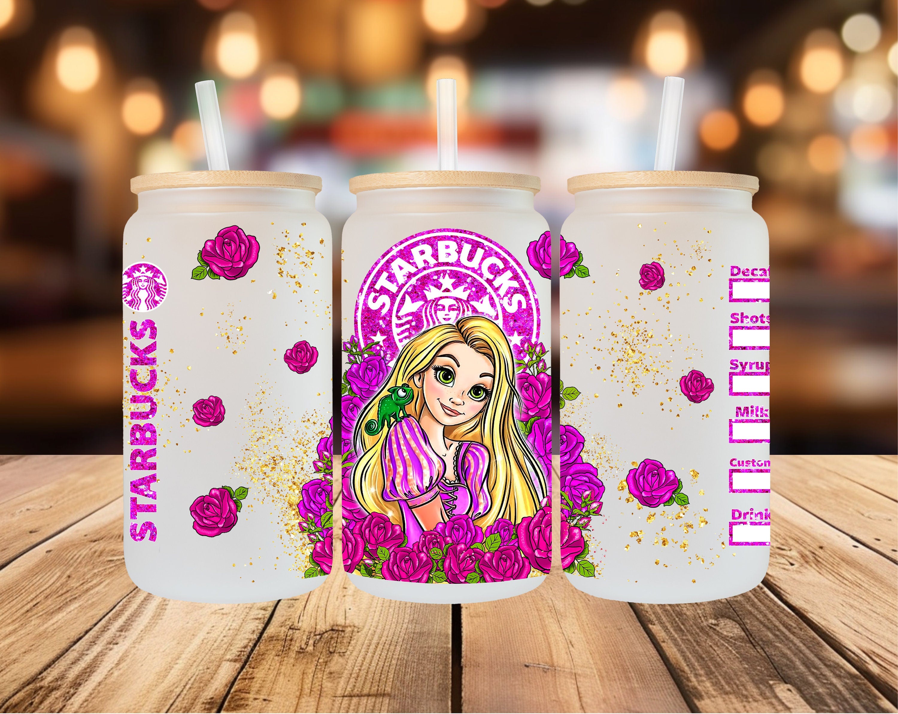 Princess Cup, 13oz 16oz 18oz Libbey Glass Cup, Princess Libbey Glass Cup, Princess Smoothie Jar, Princess Cup, Princess Coffee Cup, Princess