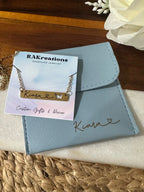 Personalized Name Bar Necklace – Custom Engraved | Anti-Tarnish, Hypoallergenic Jewelry