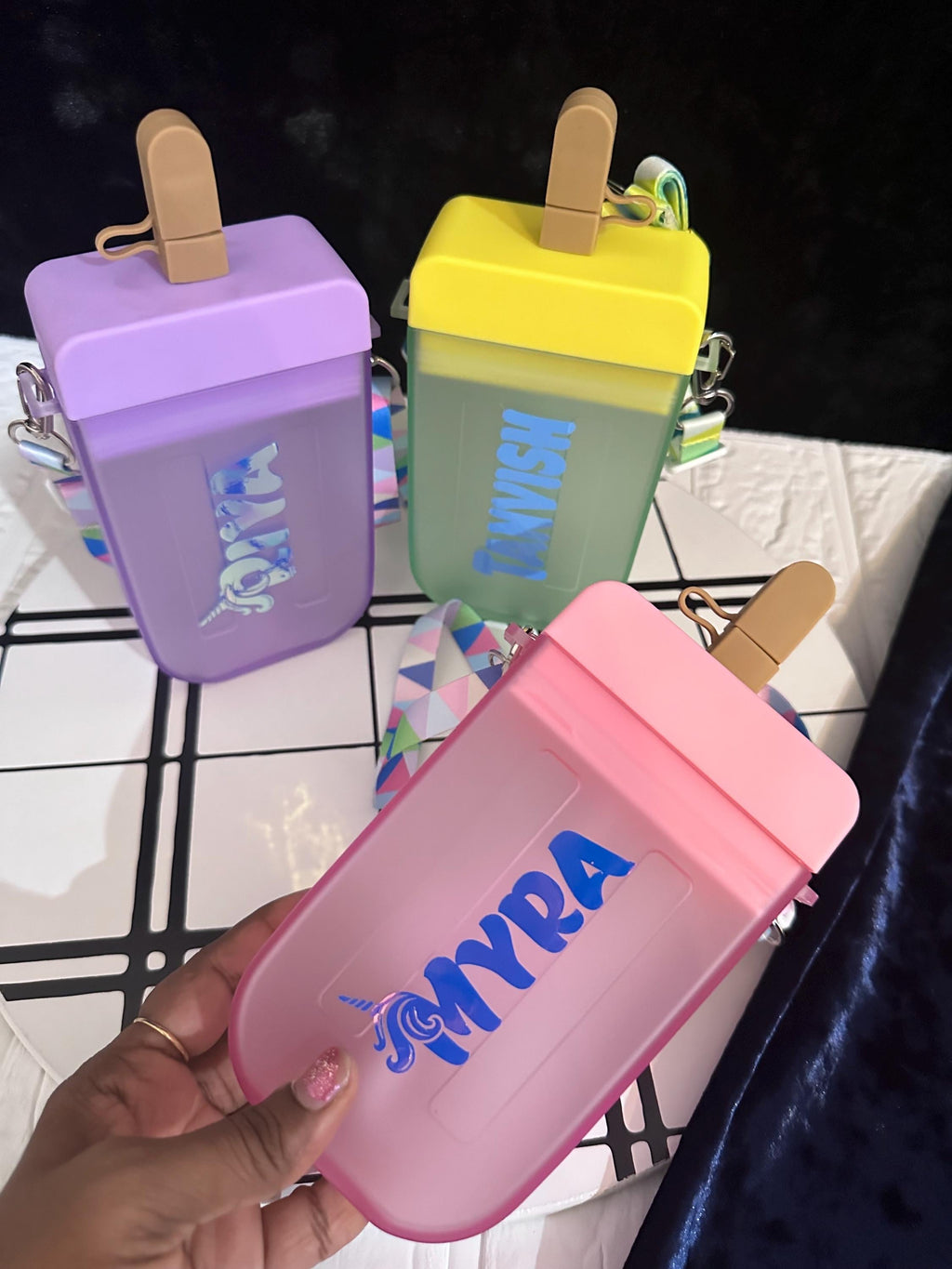 Popsicle Water bottle, Personalized Water Bottle, water bottle for kids, kids Bottle, Popsicle Theme, Return gifts for kids, Custom Gifts