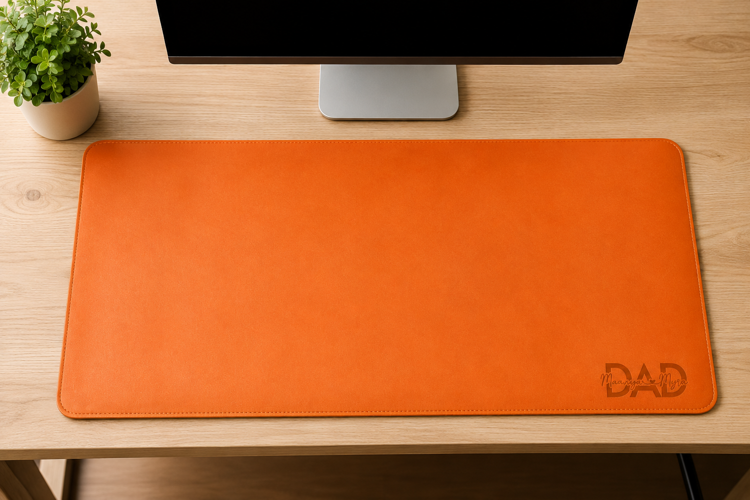 Personalized Leather Desk Mat – Father’s Day Gift for Dad