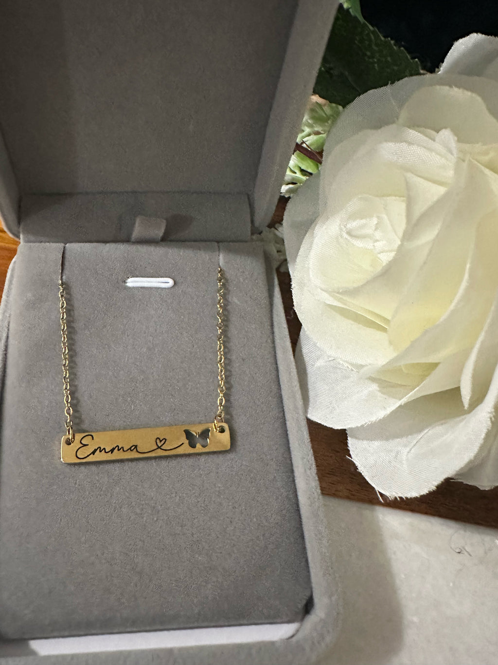 Personalized Name Bar Necklace – Custom Engraved | Anti-Tarnish, Hypoallergenic Jewelry