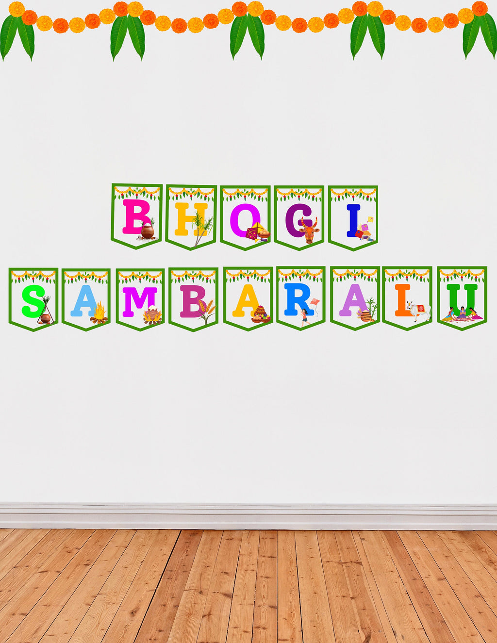 Bhogi Sambaralu Banner Digital Download, Bhogi Banner, Bhogi Digital Banner , Bhogi Printable Banner, Indian Festival Banner