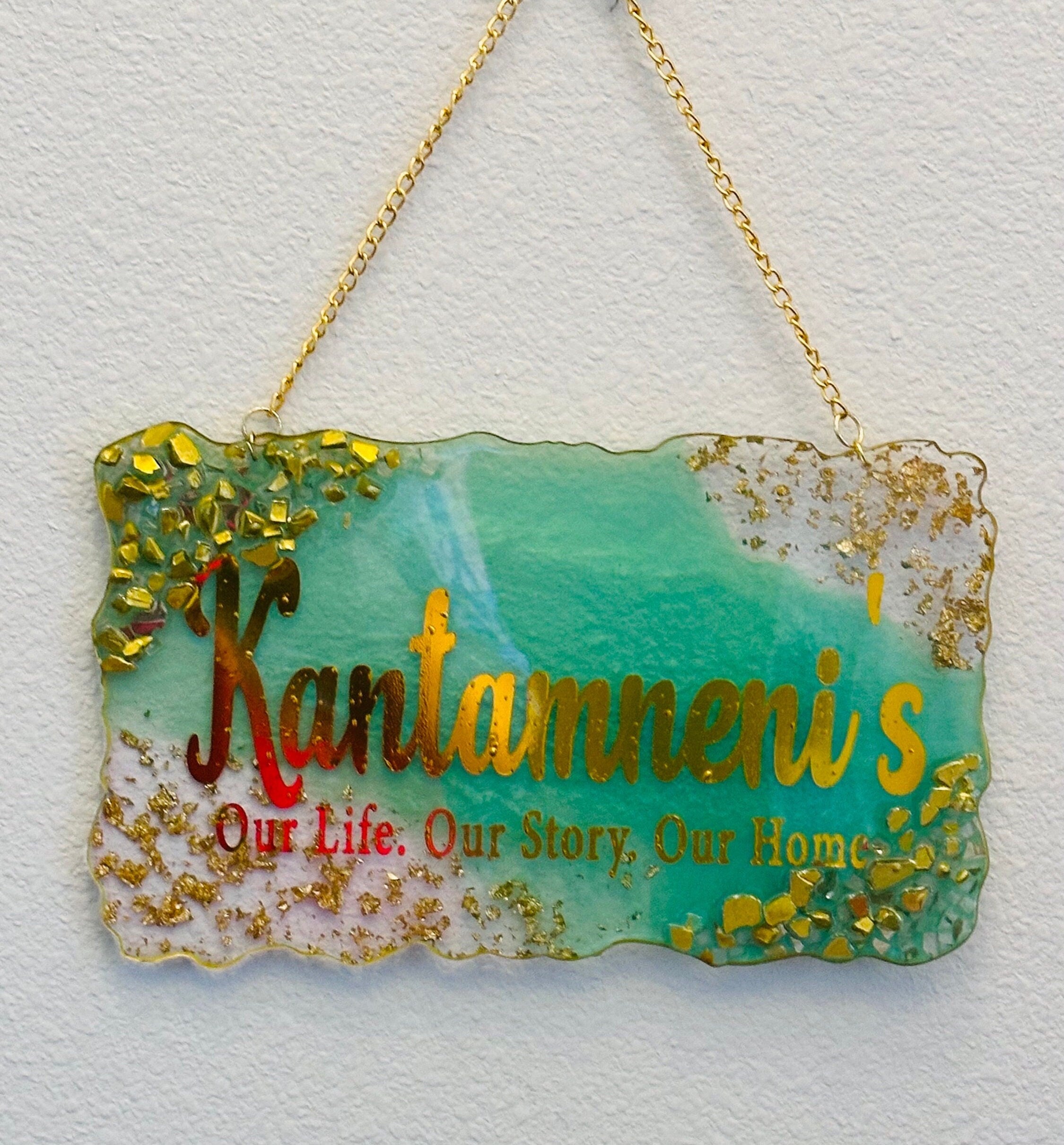 Resin Name Sign, Resin Door Sign, Resin Door Hanger, Resin Name Board, Resin Family Name Sign, Resin, Housewarming Gifts, Custom Door Sign