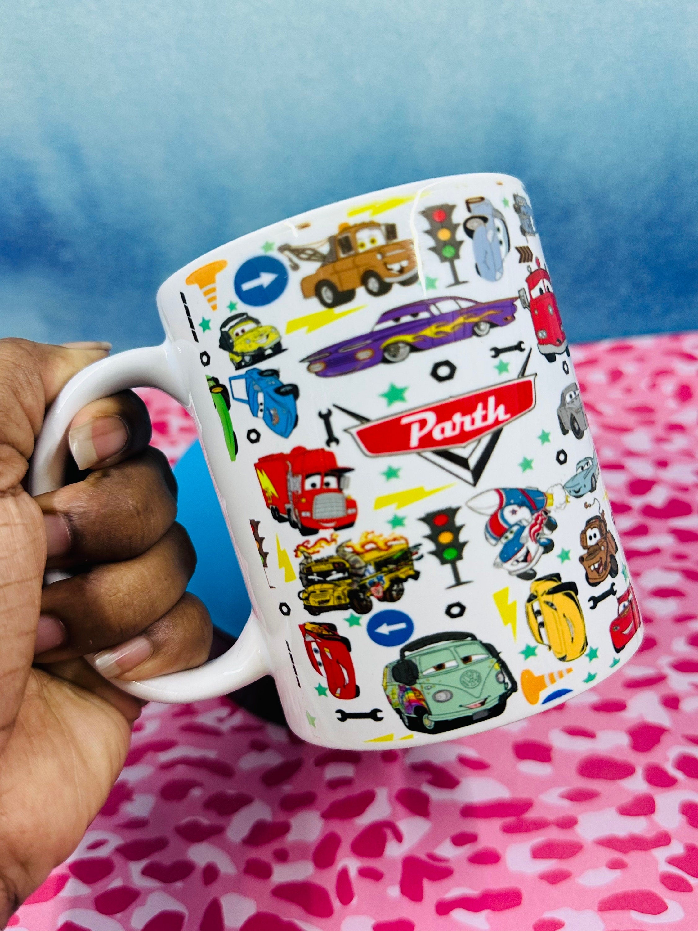 Personalized Cars Mug, Custom Mug, 11oz Mug, Return Gifts, Kids Mugs, Kids Return Gifts, Kids Drinkware, Custom Return Gifts, Kids Cars Mug