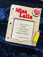 Teacher Gifts, Postit Notepad Holder, Teacher Thank You, Personalized Teacher Gift, Gifts for Teacher, End of Year, Teacher Gifts, Note Pad