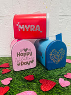 Valentine’s Day Mailbox Gift for Kids, Teachers, Classroom Exchange, Candy Holder, Love Notes, Custom Name Valentine Box, Custom Engraved