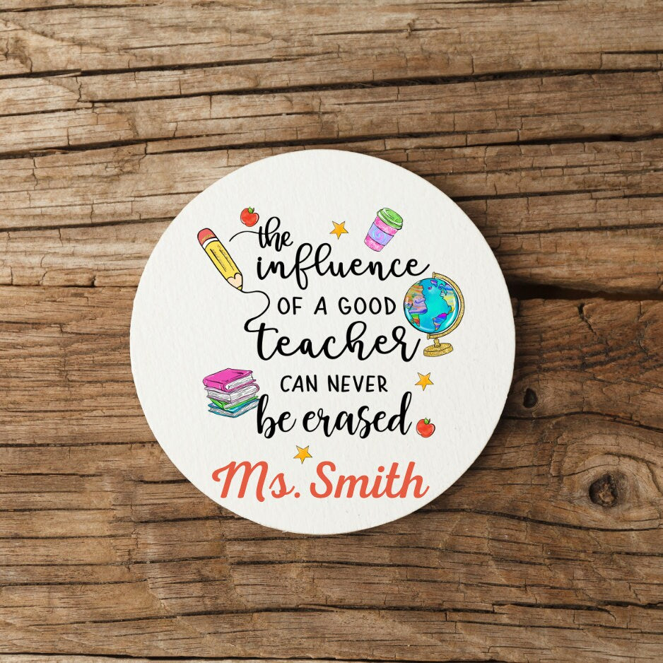 Personalized Teacher Coasters/Custom Teacher Coasters/ Teachers Gift/ Teacher Coasters/ Ceramic Coasters/Teacher Appreciation Gifts/Coasters