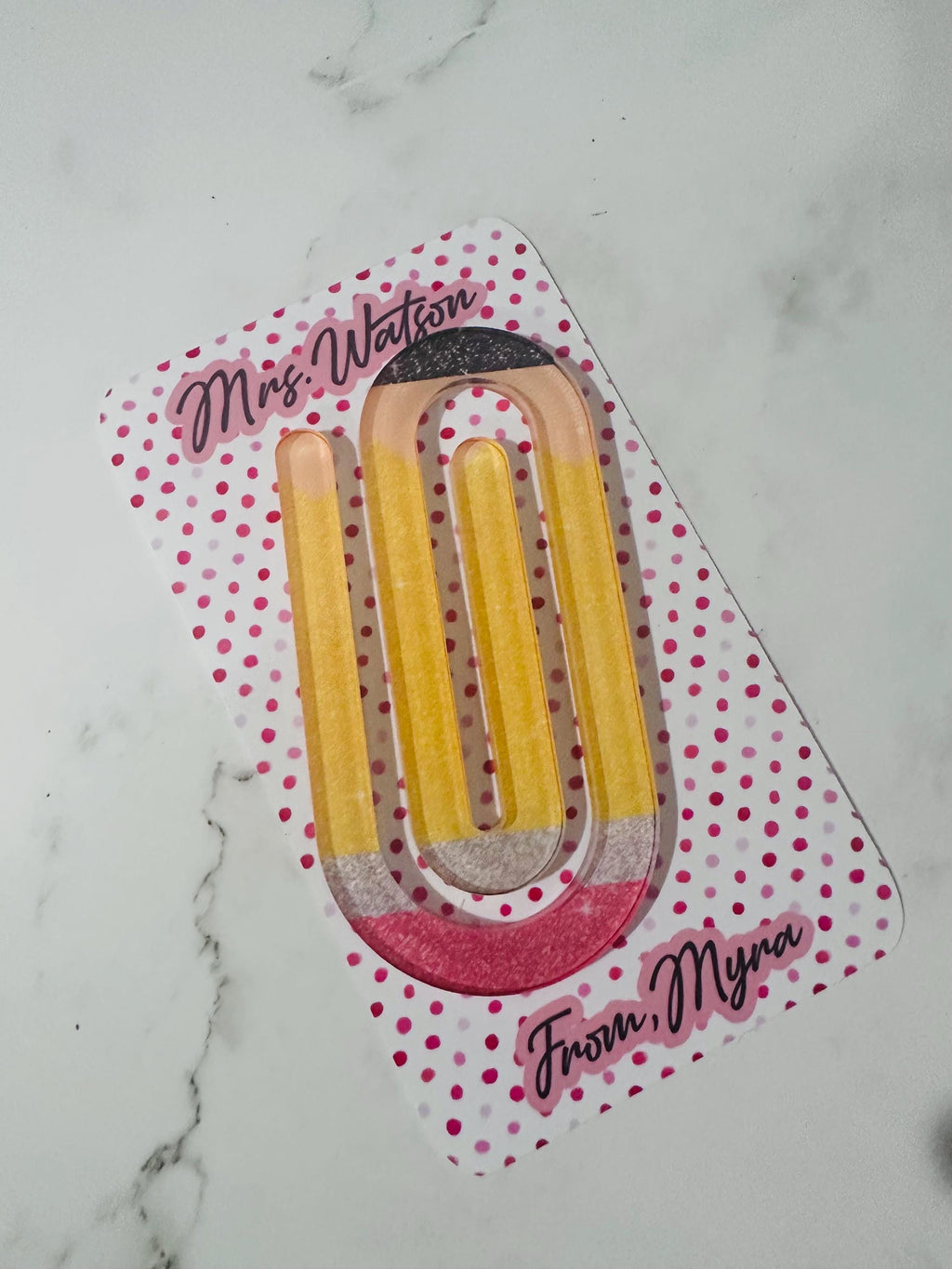 Personalized Jumbo Paperclip for Teacher Gift – Custom Name Clip, Teacher Appreciation, End of Year, Desk Accessory, Teacher Gift, Paperclip