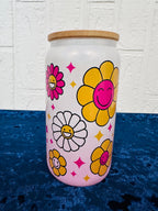 16oz Libby Glass can, Gradient Ombre Pink Glass can, Gifts for Girls, Shimmer Glass Tumbler, 16oz Glass Tumbler, Glass Tumbler, Glass Can