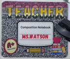 Teacher Mouse Pad, Teacher Gifts, Teacher Desk Supplies, Mouse Pad, Teacher Year end Gifts, Mousepads, School Supplies, Back to School