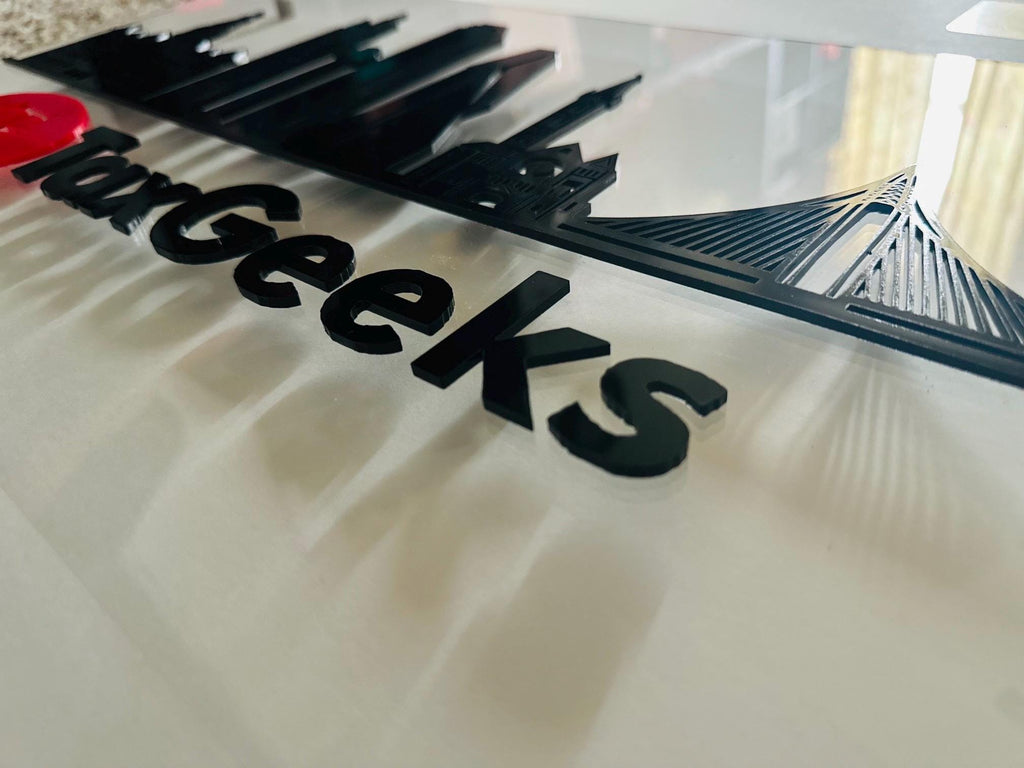 Custom Acrylic Business Logo Sign with City Skyline | Personalized Office Decor | Business Sign | Business Branding | Office Sign | Decor