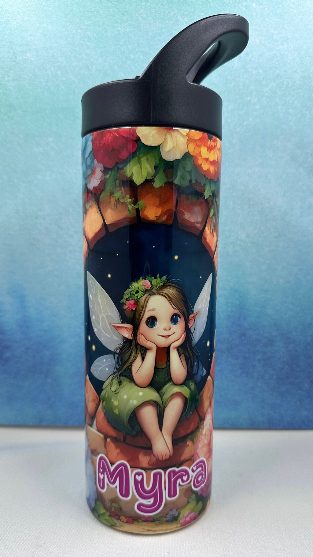 Fairy Water Tumbler, Custom Water Tumbler, 20oz Custom Tumbler, Water Tumbler for Kids, School Water Bottle, Kids Return Gifts, Girls Bottle