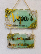 Resin Name Sign, Resin Door Sign, Resin Door Hanger, Resin Name Board, Resin Family Name Sign, Resin, Housewarming Gifts, Custom Door Sign