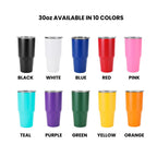 Custom 40oz & 30oz Tumbler – Personalized Logo or Name | Insulated Travel Mug with Straw