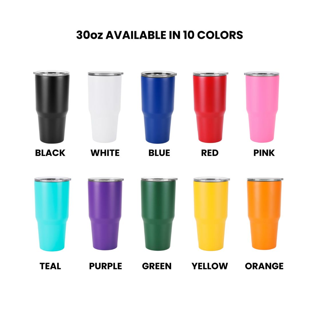 Custom 40oz & 30oz Tumbler – Personalized Logo or Name | Insulated Travel Mug with Straw