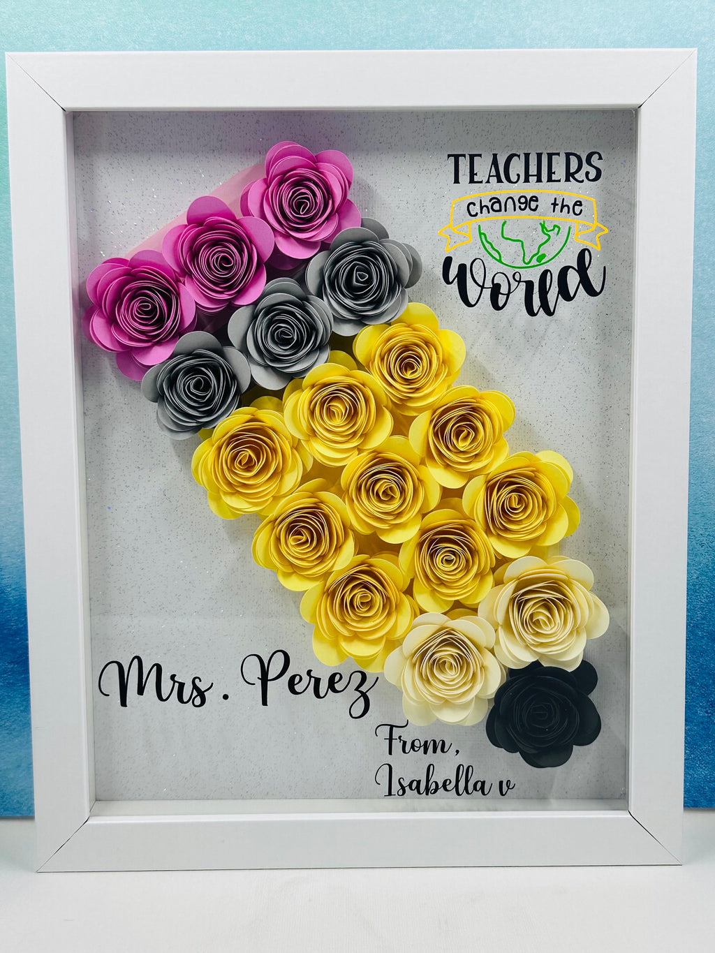 Teacher Shadow Box, Teacher Gifts, Teacher Appreciation Gifts, Pencil Shadow Box, Shadow Box, Teacher End of the year Gifts, Teacher, Gifts