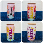 16oz Libby Glass can, Gradient Ombre Pink Glass can, Gifts for Girls, Shimmer Glass Tumbler, 16oz Glass Tumbler, Glass Tumbler, Glass Can