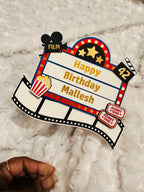 Movie Theme Cake topper, Cake Topper, Theater Theme Cake Topper, Birthday Cake Topper, Birthday Topper