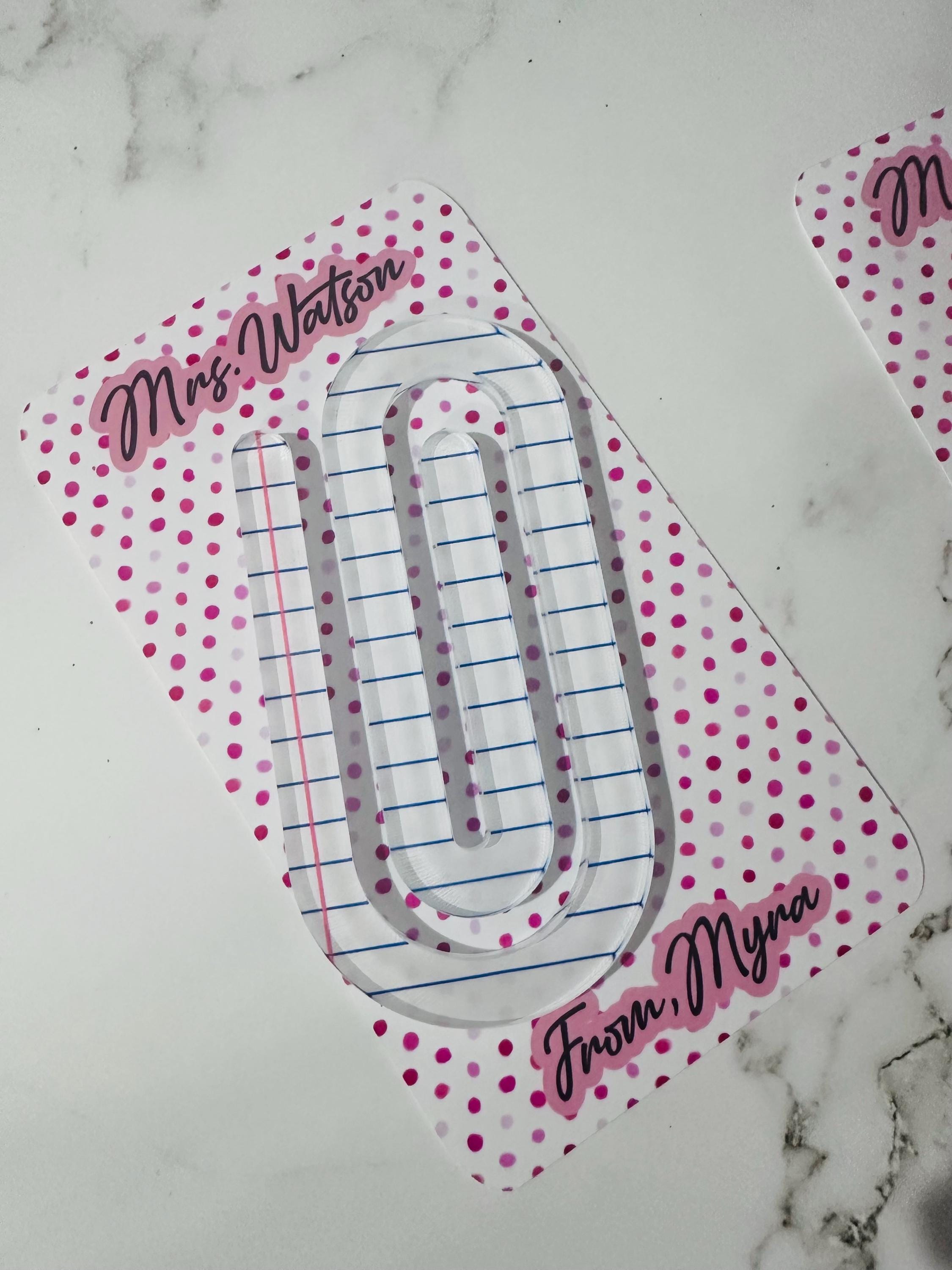 Personalized Jumbo Paperclip for Teacher Gift – Custom Name Clip, Teacher Appreciation, End of Year, Desk Accessory, Teacher Gift, Paperclip