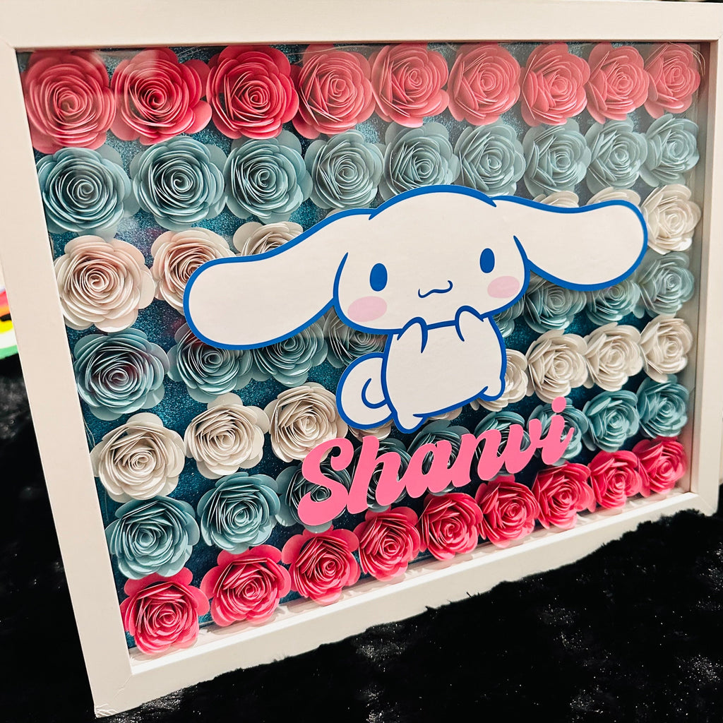 Shadow Box -  Custom Cinnamoroll Themed with String Lights