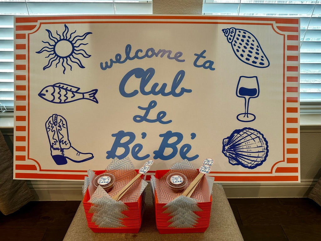 Custom welcome foam board sign for a party - personalized event welcome sign