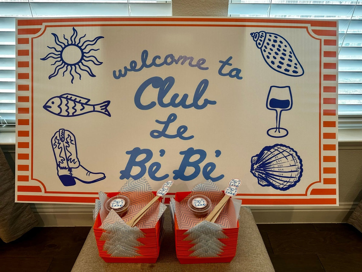 Custom welcome foam board sign for a party - personalized event welcome sign