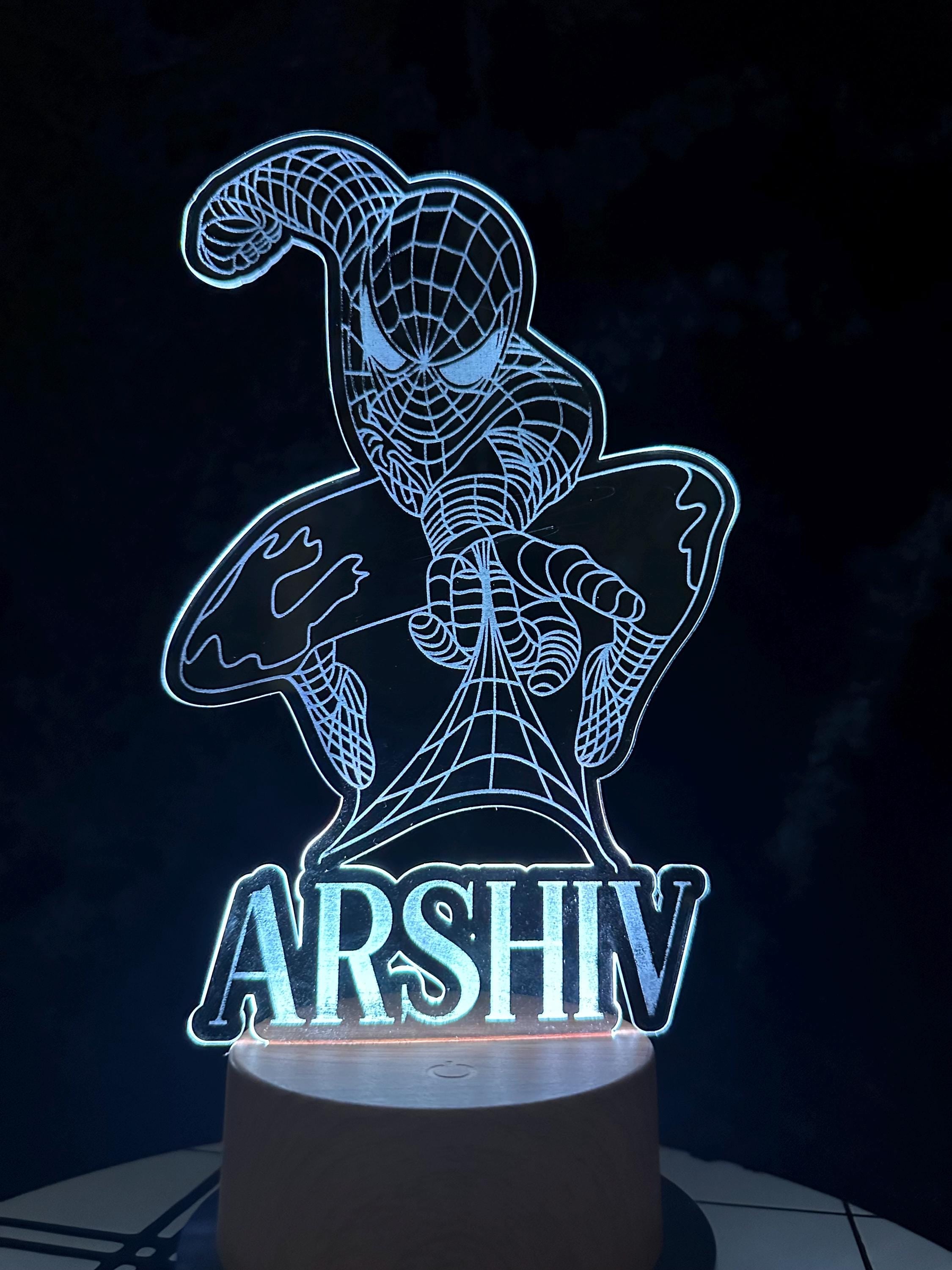 Spiderman Night Light, Kids Night Light, Cute Night Light, Custom Night Light, Gift for Kids, Personalized Night Light, Night Light, Gifts