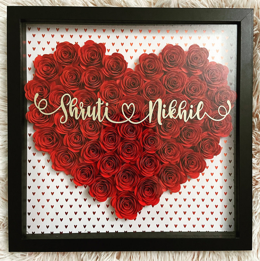 Valentines day Shadow Box, Valentine Shadow Box, Custom Song Shadow Box, QR Code Sign Valentine Shadow Box, Heart Shadow Box, Valentines Day