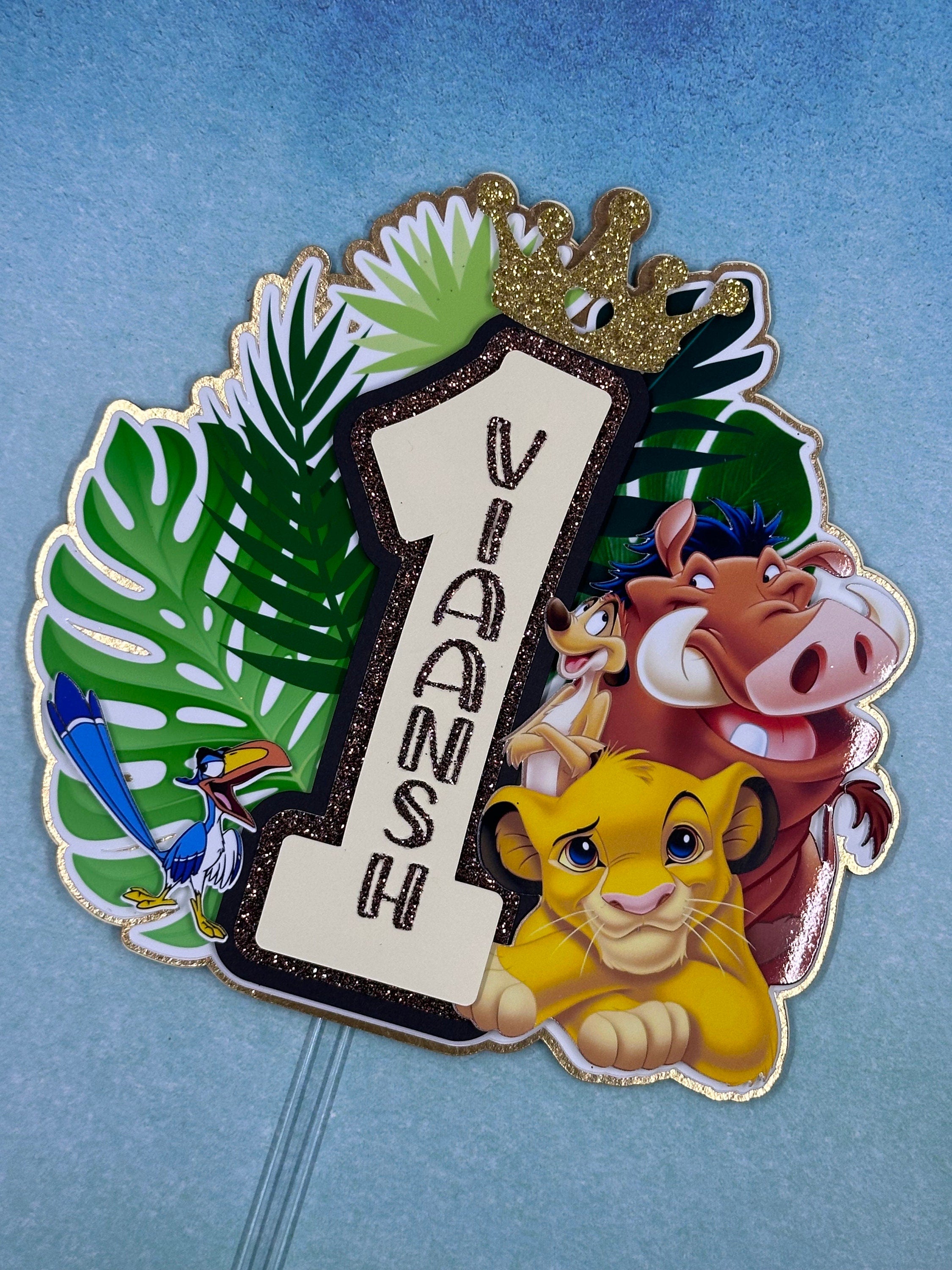 Custom Cake Topper, Birthday Cake Topper, Lion King Cake Topper, Cake Topper, Personalized Cale Topper, Birthday, Birthday Party Supplies