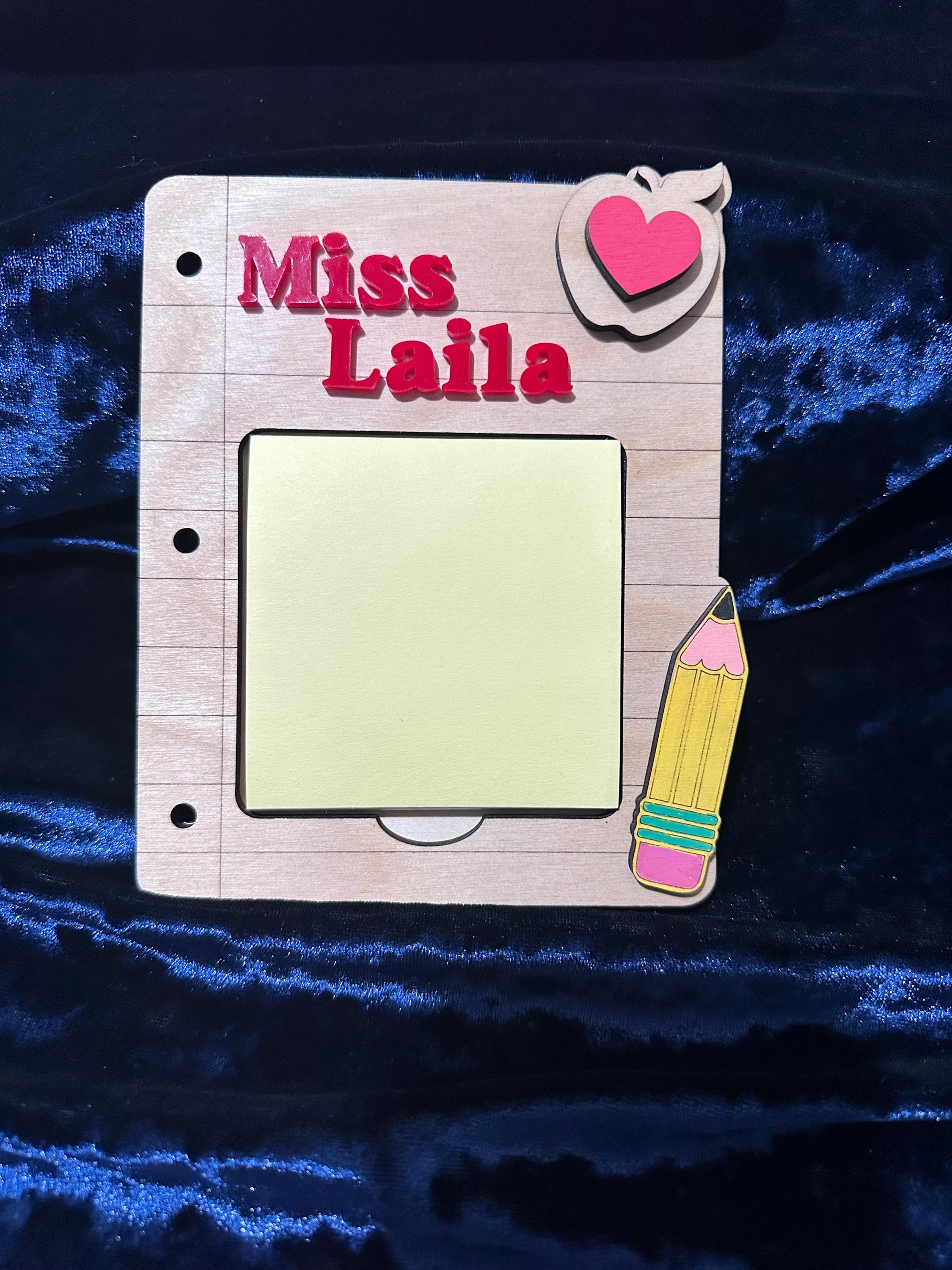 Teacher Gifts, Postit Notepad Holder, Teacher Thank You, Personalized Teacher Gift, Gifts for Teacher, End of Year, Teacher Gifts, Note Pad