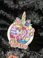 Unicorn Birthday Caketopper, Birthday Cake Topper, Cake Topper, Shaker Cake topper, Cake Toppers, Party supplies, cake decorations, Unicorn