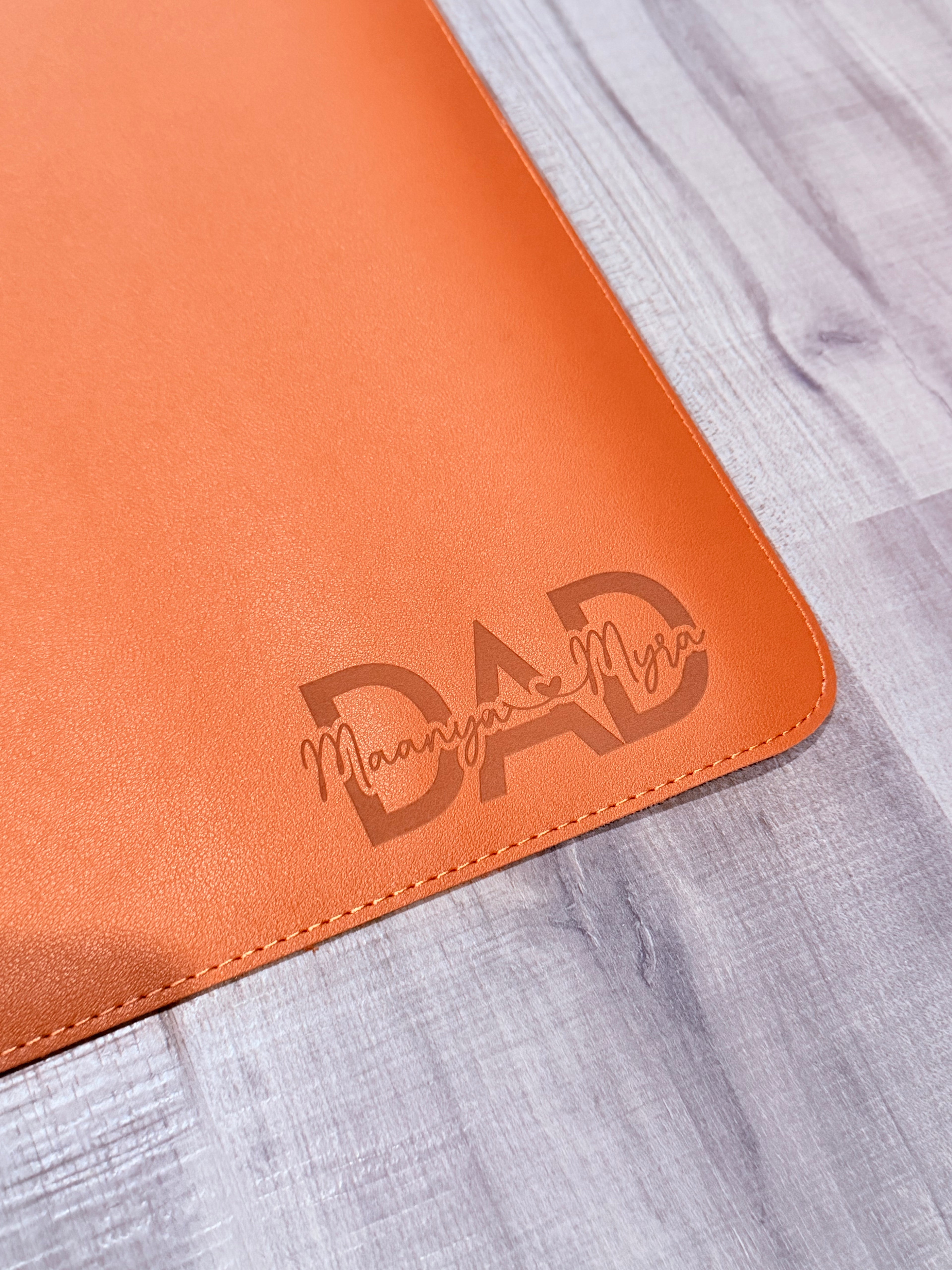 Personalized Leather Desk Mat – Father’s Day Gift for Dad