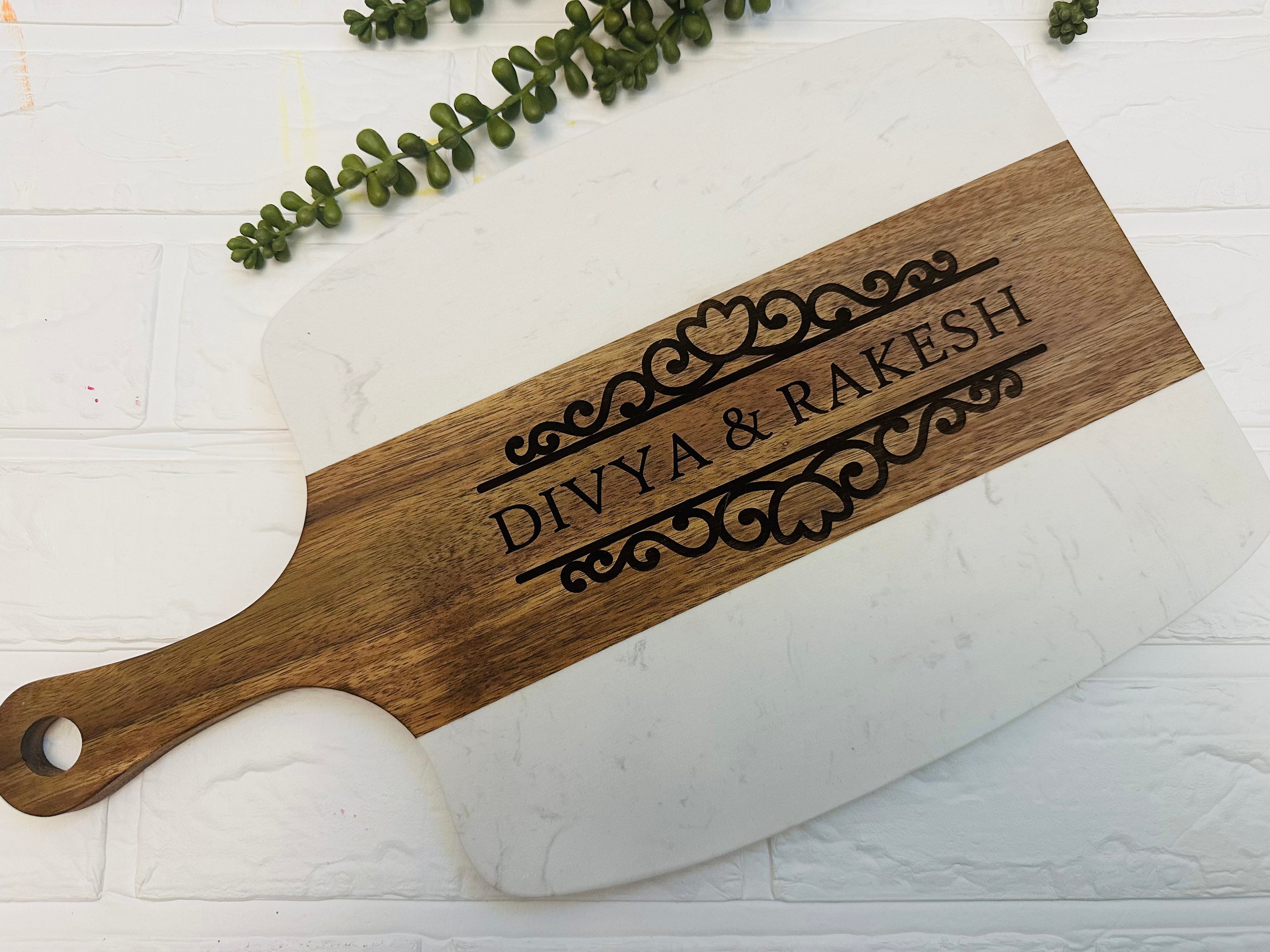 Custom Marble & Wood Charcuterie Board Gift Set – Personalized or Branded